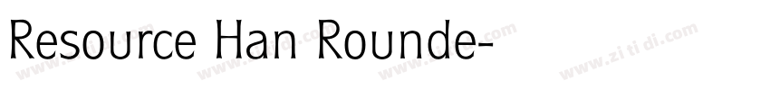 Resource Han Rounde字体转换